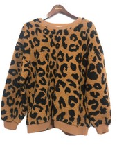 Leopard print crewneck sweatshirt
