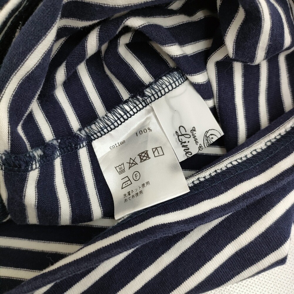LinenYa delave long sleeve border T-shirs narrow width 定価12100円 ボーダーカットソー ネイビー ホワイト リネンヤ 5-0227M 249323 LinenYa delave long sleeve border T-shirt narrow width Navy