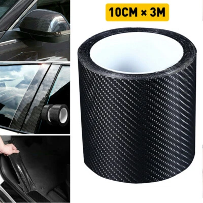 Car Carbon Fiber Vinyl Film Sticker Door Sill Scuff Anti Scratch Tape Protection