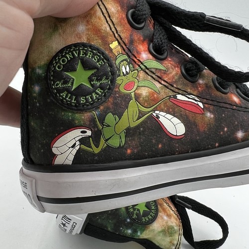 CONVERSE LOONEY TUNES MARVIN THE MARTIAN SHOES TODDLER SIZE 5 HI TOP BLACK EUC - Picture 8 of 13