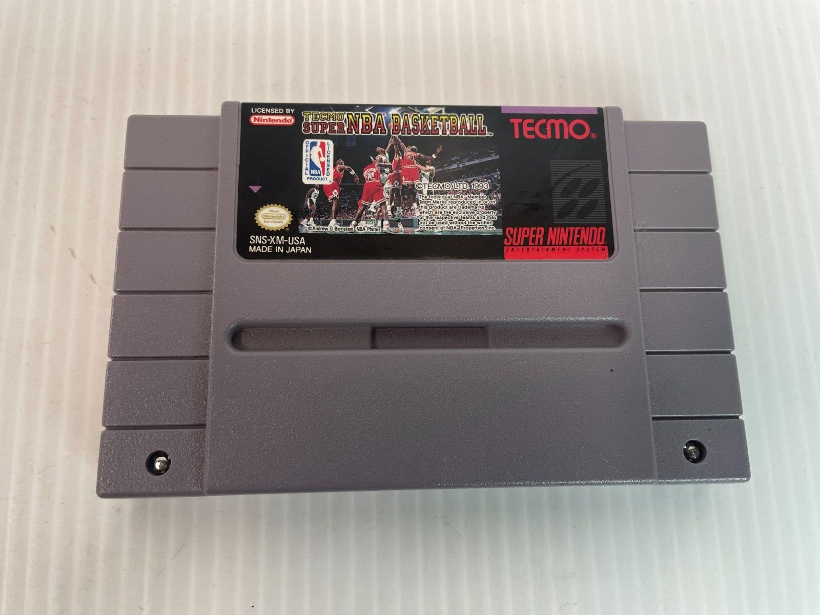 Tecmo Super NBA Basketball (Super Nintendo Entertainment System) SNES, 1992