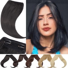 100 Natural Wave Side Bangs Clip In French Fringe Real As Human Hair Extensions