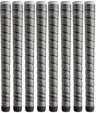 Set of 8 - WINN DRI-TAC WRAP OVERSIZE GOLF GRIPS. 7DTWR-DG. DARK GRAY  DRITAC