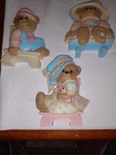 Teddy Bear Burwood Products 3315 Set 3 Nursery Wall Hangings Vintage USA