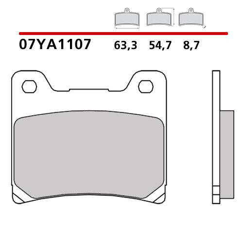 Paire Plaquette de Frein Arrière BREMBO Yamaha XV Venture Royale 1200 85 - Photo 1/7