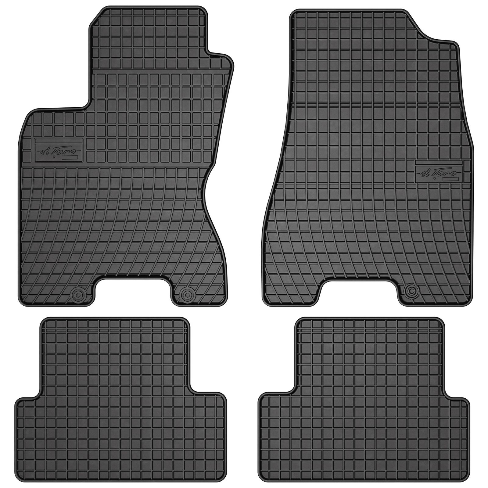 Tapis de sol en caoutchouc Nissan X-Trail 2008-2013 imperméable Frogum El Toro 4 pièces