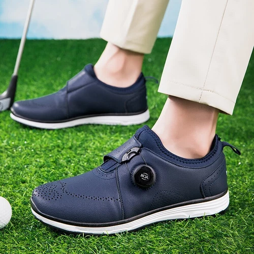 Zapatos de Golf de Entrenamiento Hombres Cuero Impermeables Antideslizantes Caminar Tenis Botas de Golf - Imagen 6 de 25
