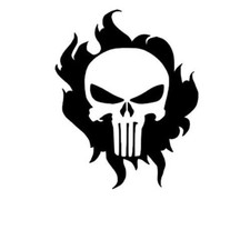 Skull Punisher Vinly Decal Sticker for Macbook Laptop Car Window Wall Helmet