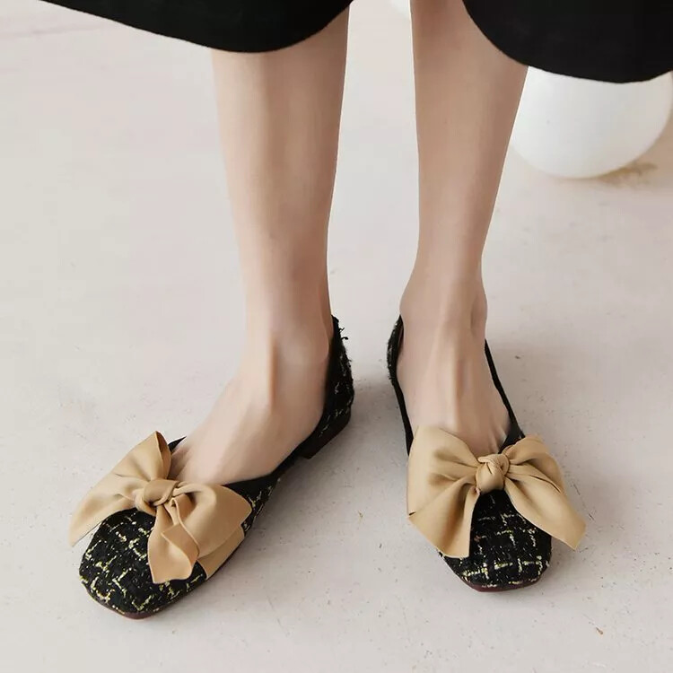 Mocasines Zapatos Bailarinas Mujer Negro Beige Slipon Tejido Cuerda Canvas 237