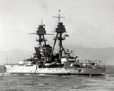 USS Oklahoma Battleship at sea WWII 8x10 Photo 304a