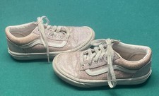 Vans Old Skool Kids Shoes Size 3 Color Pink with Sparkles. In Great Condition