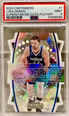 JERSEY # MATCH! 2023-24 Panini Contenders Luka Doncic 77/99! MAVS PSA 9 (1/1)!