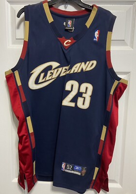 LeBron James Cleveland Cavaliers NBA Navy Authentic Jersey Size 52
