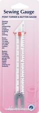 Hemline Sewing Gauge Sewing Tool Includes Button Gauge Point Turner H258