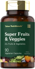 Super Fruits and Veggies Capsules 90 Count | Vegetarian | by Tahoe Nutritionals