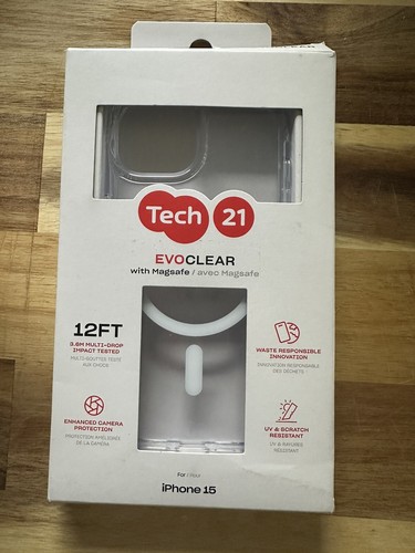 Tech21 Evo Crystal Case for iPhone 15 6.1" Clear