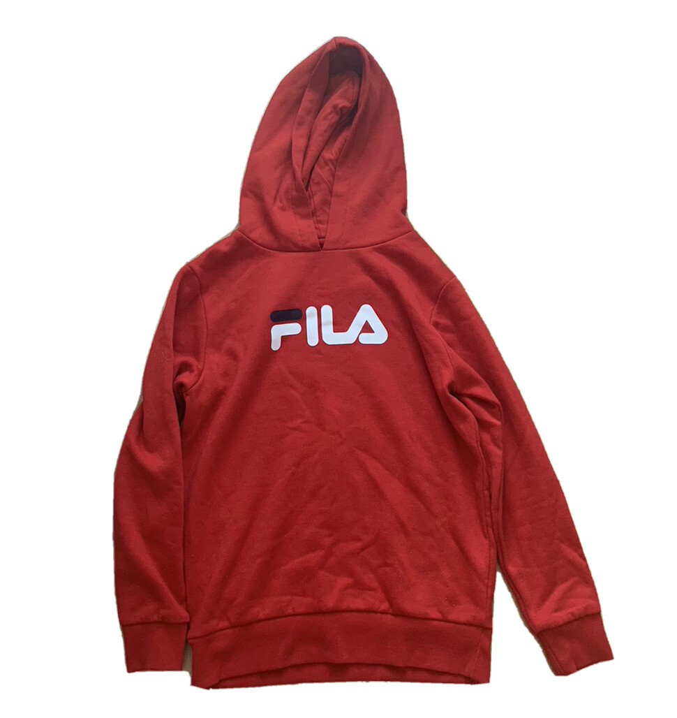 felpa con cappuccio fila rossa