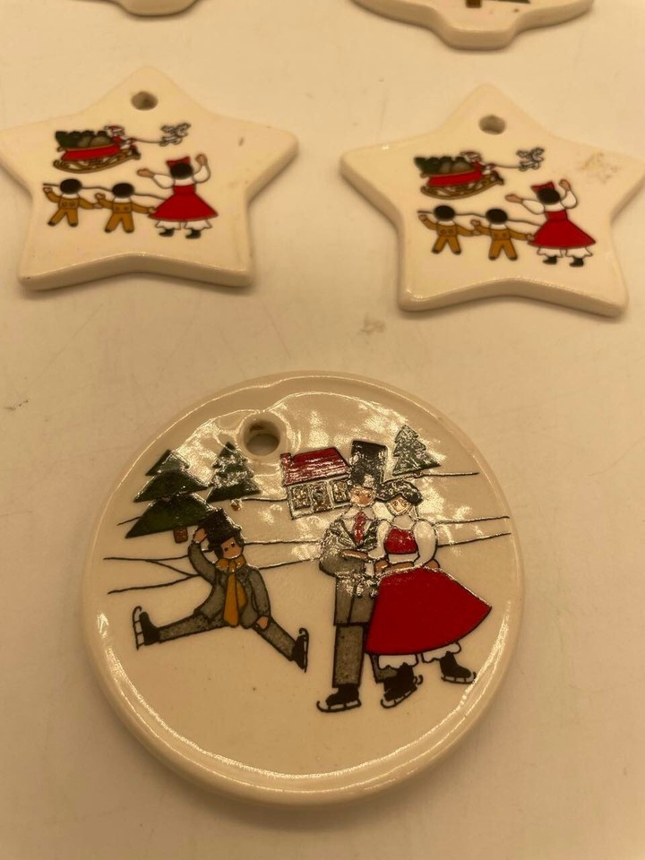 EUC Rare Mason's Christmas Village Porcelain Christmas Ornaments eBay