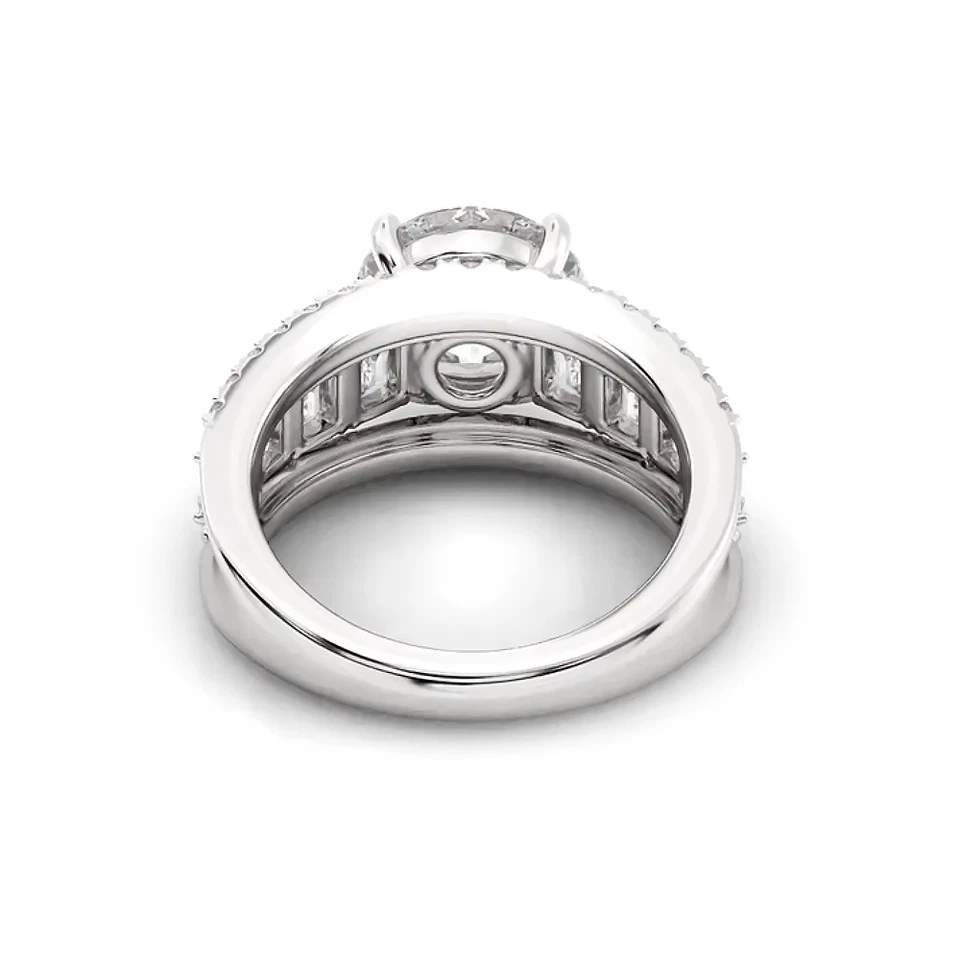 Wedding Diamond Ring 4.25 Ct IGI Certified Lab Created  14K White Gold Round Cut - Image 4 of 4