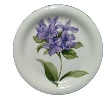 Garden Delights Tabletops Unlimited Purple Flower Plate 10.25" W