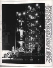 1956 Press Photo Patrick AFB, Viking 13 rocket launch at Cape Canaveral