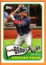 CRISTIAN PACHE(ATLANTA BRAVES)2021 TOPPS BASEBALL CARD(1965 TOPPS REDUX)ROOKIE