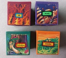 Lot of 4 1995 Burger King Disney' The Lion King Finger Puppets Vintage Simba