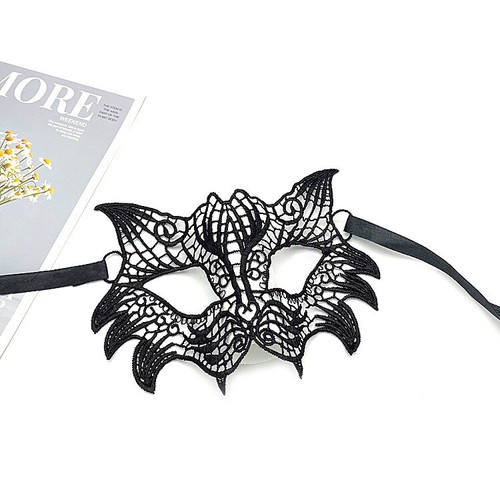 NEW Lace Masquerade Eye Mask BLACK Gothic Fancy Dress Ladies Hen Party Halloween - Picture 37 of 46