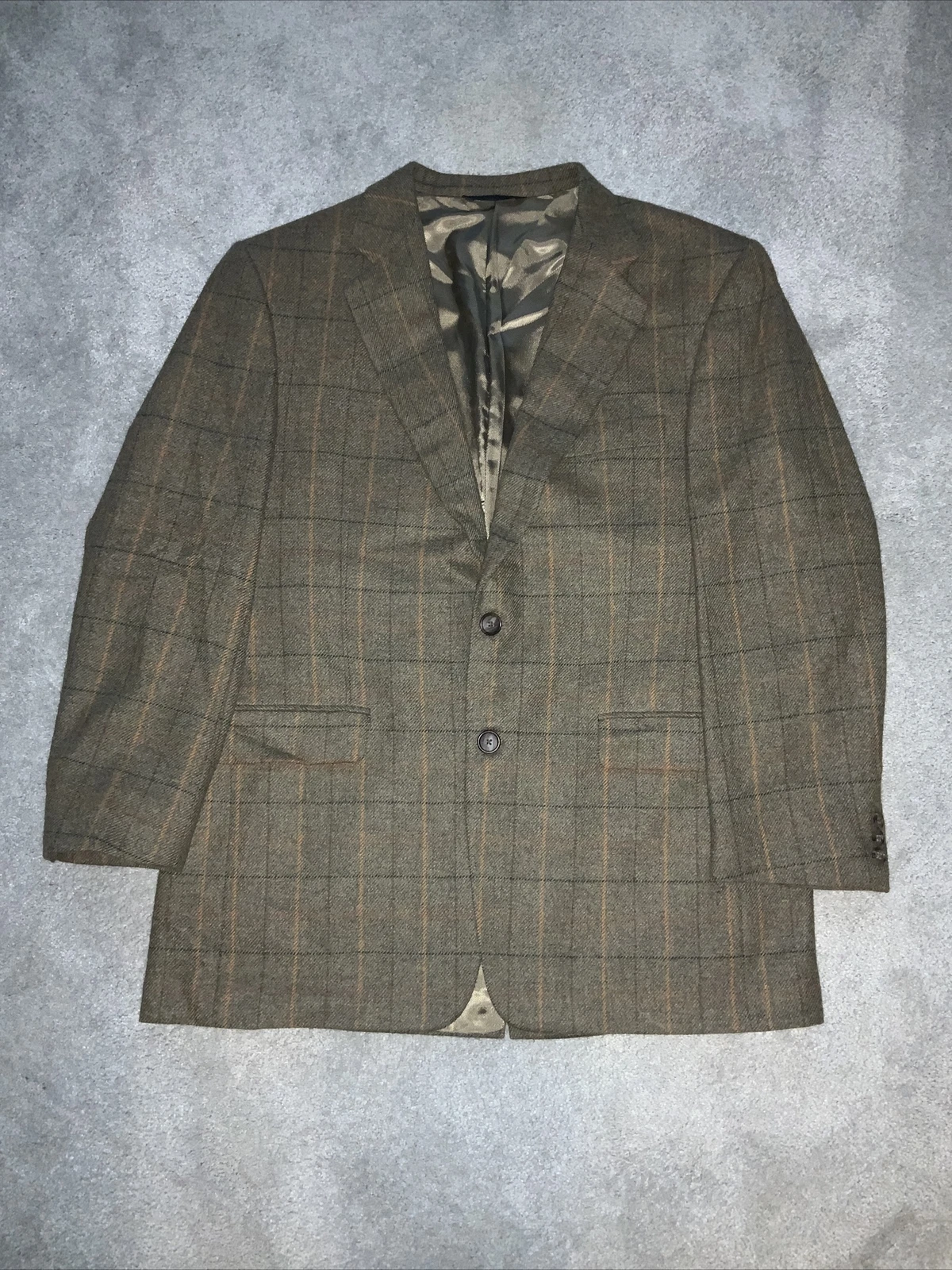 Cappotto sportivo vintage Burberry 41 normale lana Kensington cashmere a quadretti