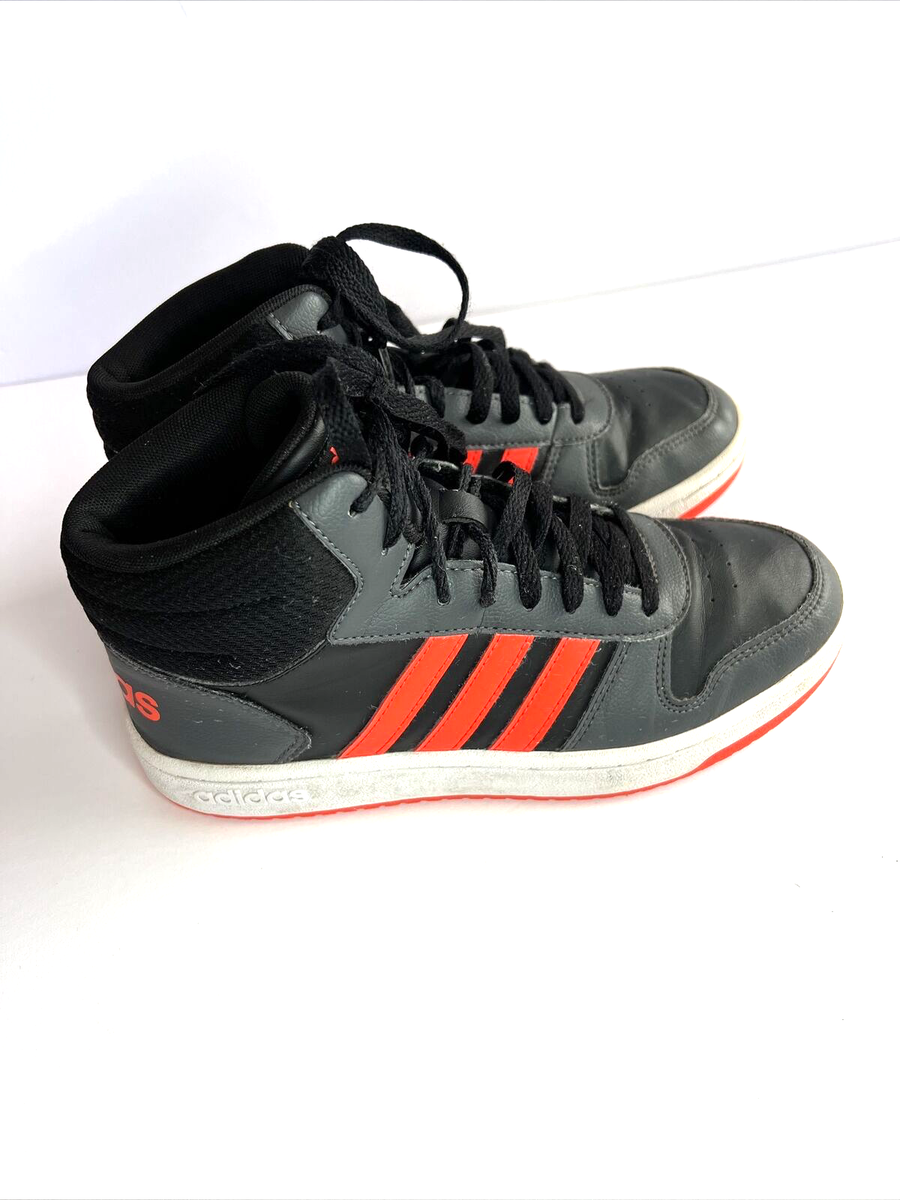 Adidas Mid 2.0 Hoops Boots Black & Red Sneakers Shoes Men Adidas Mid 2.0 Hoops Boots Black & Red Sneakers Shoes Men