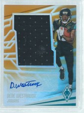 DEDE WESTBROOK 2017 PANINI PHOENIX JUMBO JERSEY AUTO ORANGE RC #D 9/49