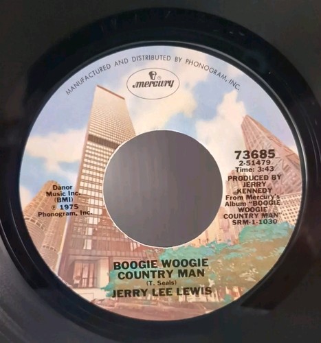 Jerry Lee Lewis Boogie Woogie Country Man 45 RPM 7" Mercury 1975 NM - Picture 6 of 8