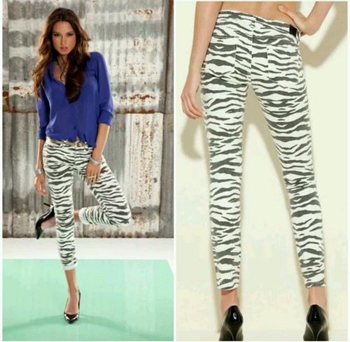 NWT GUESS Brittney Ankle Skinny Print Jeans SIZE 24