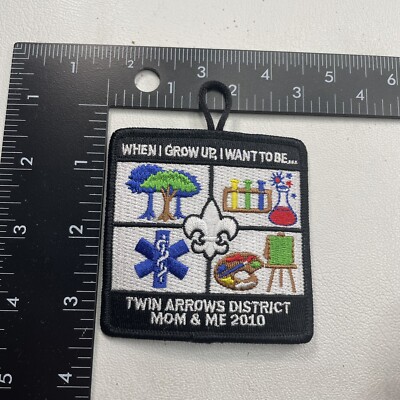 2010 TWIN ARROWS DISTRICT MOM & ME Boy Scouts Patch (Art Science Trees Med.)C25B