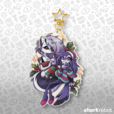 Vivziepop Helluva Boss Loona + Octavia Holiday Cocoa Acrylic Ornament Keychain