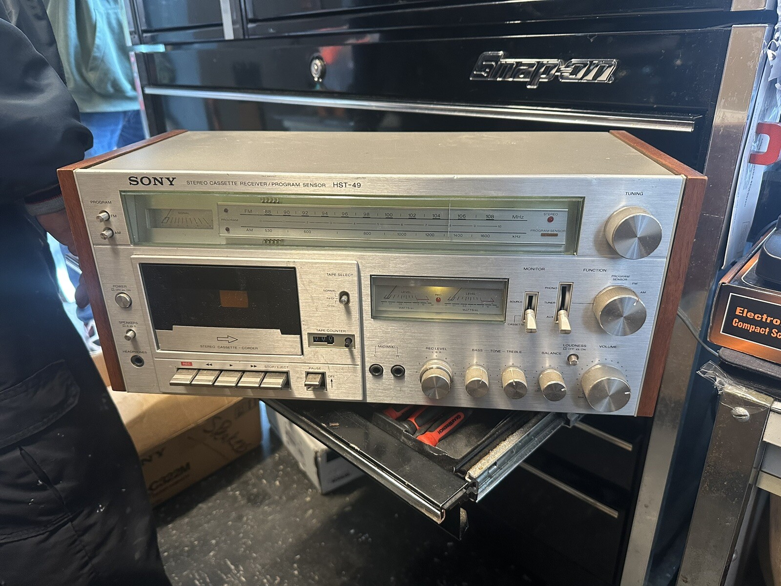 Sony HST49 Stereo Cassette Deck Receiver/ Program Sensor MCM Wood