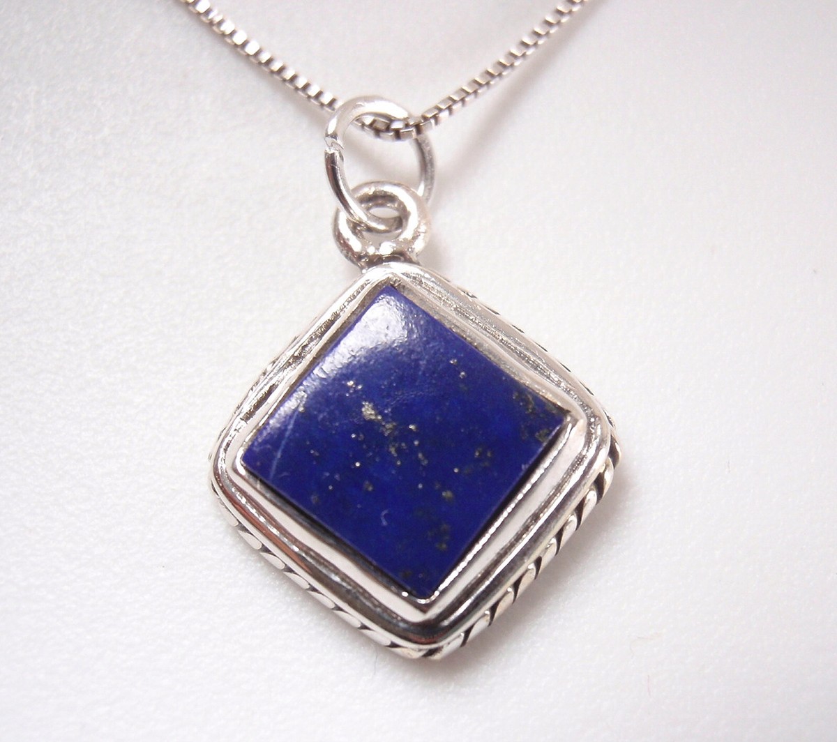◇HYERES LOR◇ Fenidor Silver (Y) Flat Necklace Lapis Lazuli LAPIS LAZULI Viking Ball Pendant, Gotland, silver Wulflund