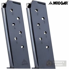TWO Mec-Gar 1911 Government .45 ACP 7-Round MAGAZINES MGCG4507B FAST SHIP
