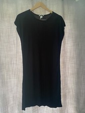 H&M Black Dress Size 6 cap sleeved womens