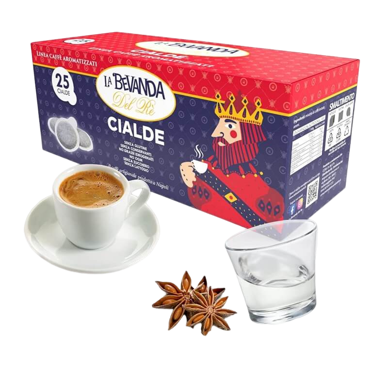 CAFFÈ ALLA SAMBUCA LA BEVANDA DEL RÈ - Box 25 CIALDE ESE44 da 7.5g