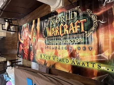 World of warcraft banner Blizzard The Burning Crusade 14x5 Foot Poster EUC Promo