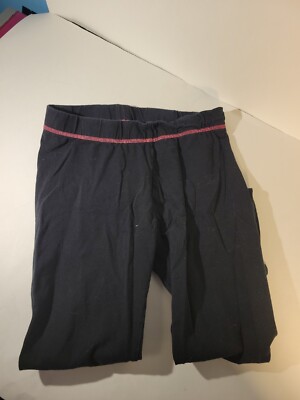 Womens Juniors Black Pink Capri Yoga Pants Size M