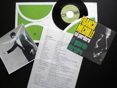 FRANCO MECHILLI FOLDER CON 7'' MI PERDERO' / TI GUARDO DORMIRE + FOTO + INFO SHEE