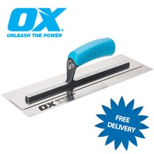 OX Pro Ultraflex Stainless Steel Plasterers Finishing Trowel 11" 14" 16" & 18"