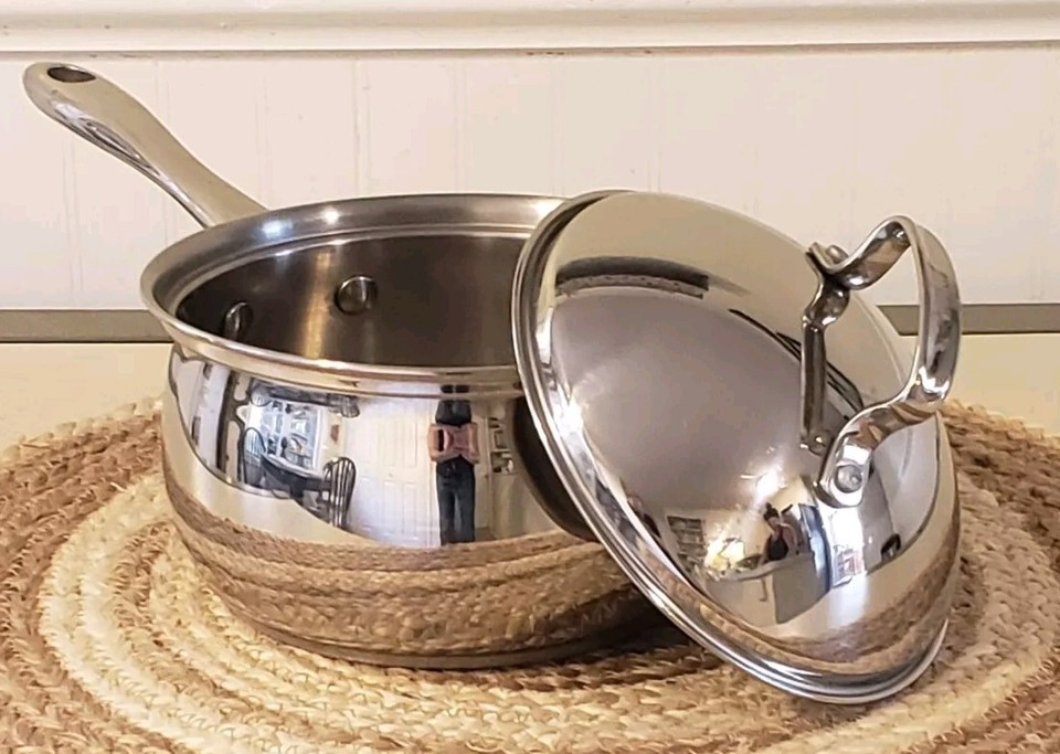 Belgique gourmet Tools Of The Trade 2 Qt Stainless Steel Saucepan w Lid