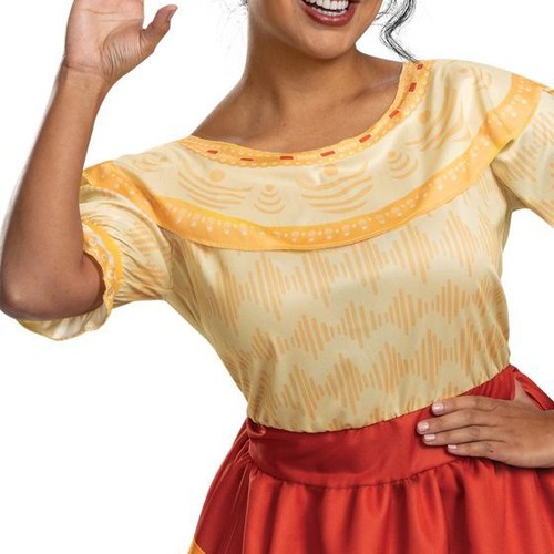 Women's DELUXE Disney Encanto Dolores Madrigal Dress Halloween Costume Adult -XL - Picture 4 of 6