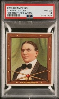 ALBERT CUTLER T218 PORTRAIT BILLARDS PSA 4 VG EX
