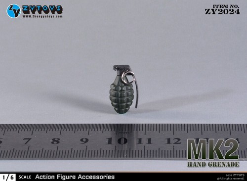 6Pcs/set Mk2 Grenade Pineapple Grenade Toy Model for 12-Inch Soldier Model 1/6 - Picture 2 of 4