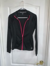 Soffe Women's Full Zip Jacket Mock Neck Activewear Athletic Black Size M
