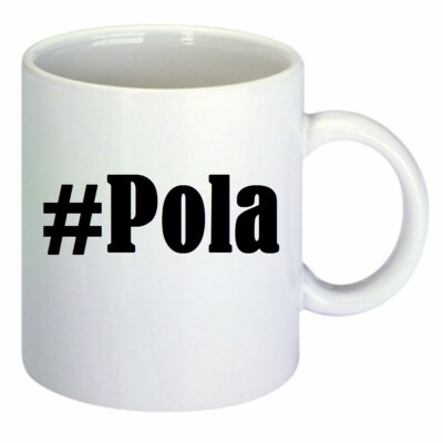 Kaffeetasse #Pola Hashtag Raute Keramik Höhe 9,5cm in Weiß